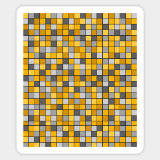 Grey and Mustard Yellow Grid Sticker